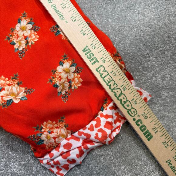 Farm Rio Anthropologie Kimono Open Front Coral Floral Animal Print One Size Fall - Picture 13 of 13